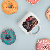 Strings Convey Her Heart White Glossy Mug - Beyond T-shirts